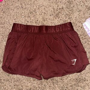 Gymshark Brown Athletic Shorts with Elastic Waistband